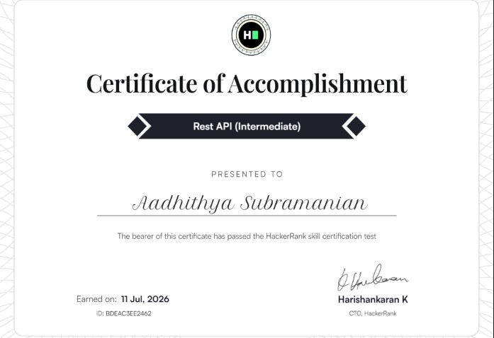 rest api intermediate certificate